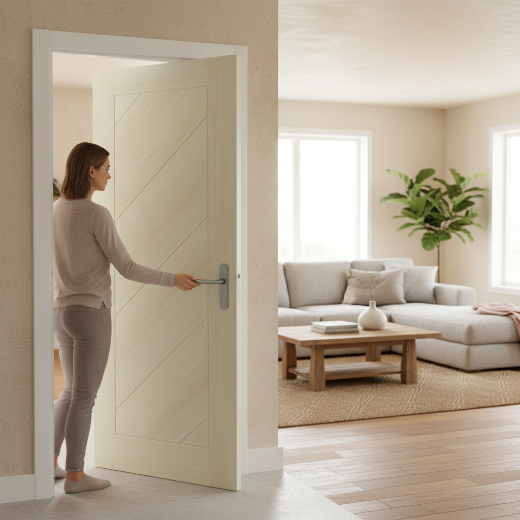 Premium Fully Finished Endure Laminate Stockholm Door in Blonde Oak - Scandinavian Design with Durability and Lifetime Guarantee