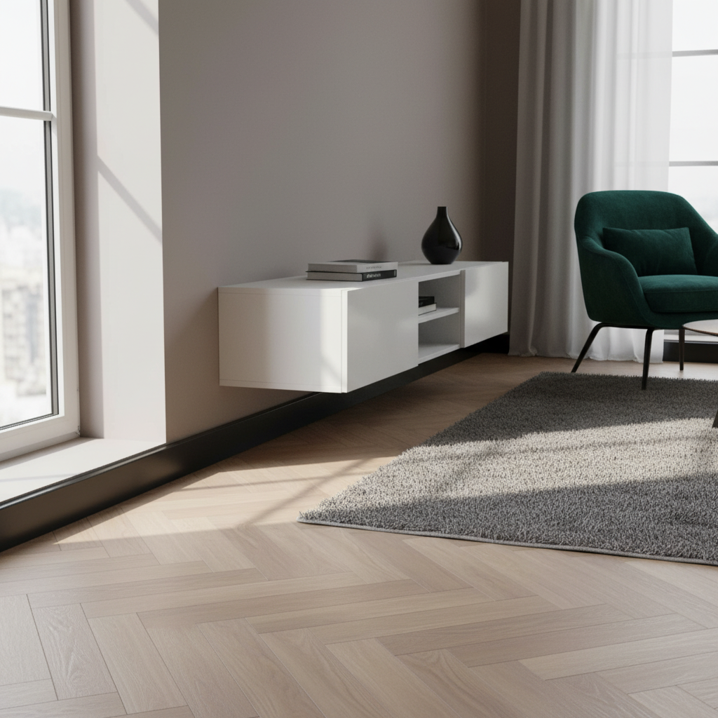 Premium 2.4m High Gloss Skirting Board - Luxurious MDF with Shimmering Finish for Contemporary Interiors