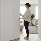 Premium White Internal Door with Solid Core Construction and Two Vertical Recessed Panels