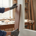 Premium Walnut Half Splayed Architrave with Real American Black Walnut Veneer, Fully Finished, 90mm x 16mm Dimensions
