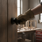 Premium 58mm Round Rose Mushroom Mortice Door Knob with Black Nickel Finish for Elegant Door Design