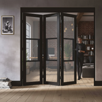 Premium Industrial Style Folding Doors with Tinted Glass - 3 Door Configurations Available