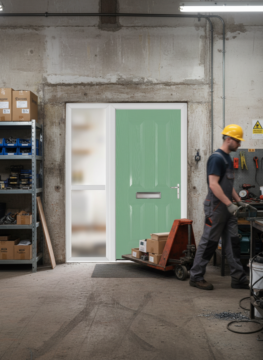 Premium External Fire Doorset with Sidelight, 30 Minute Fire Resistance, Multipoint Locking and Custom Color Options