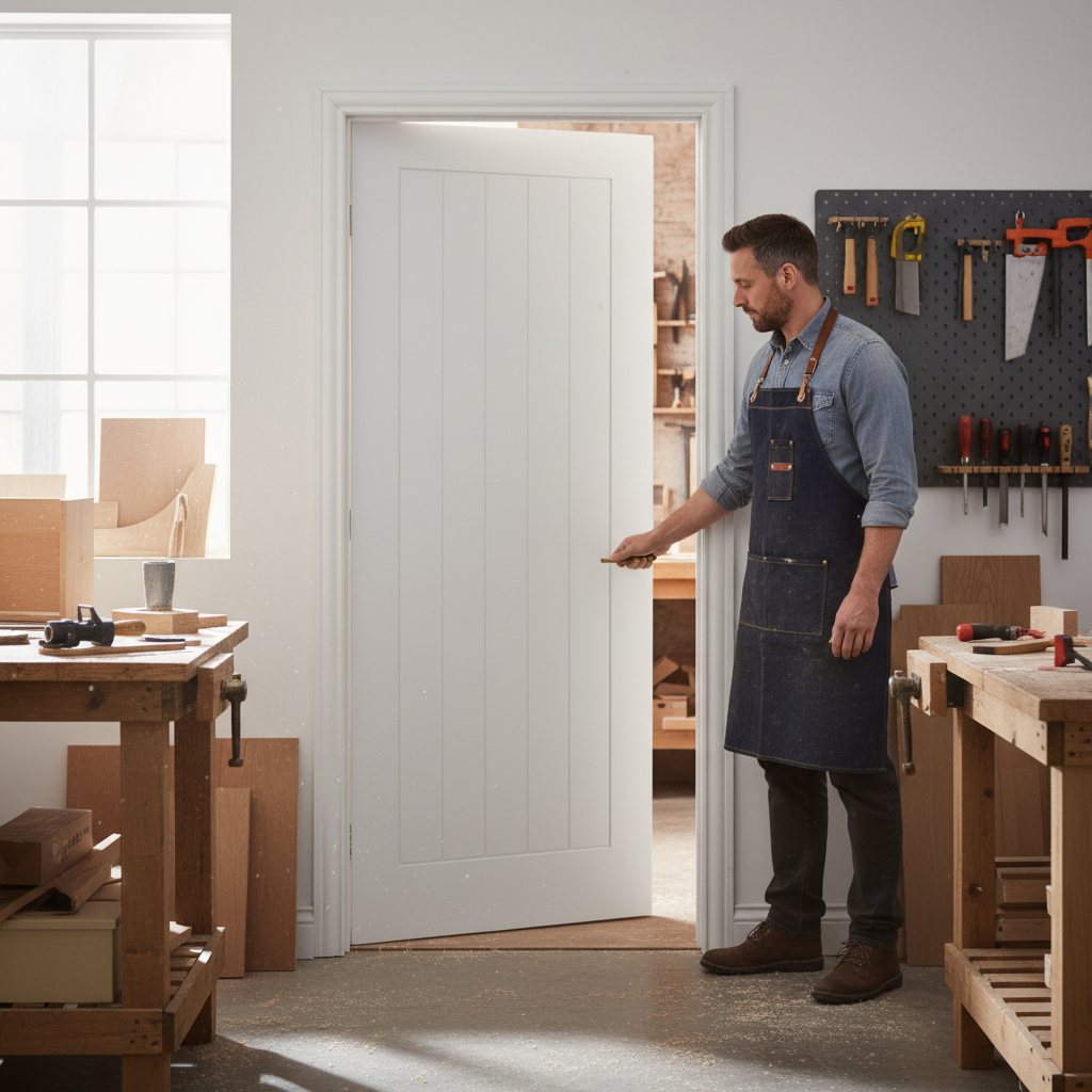 Premium 5-Panel Internal Door with Engineered Construction, Primed Finish, and Versatile Design for Timeless Home Interiors