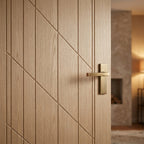 FD30 Fire Door Internal Laminate Stockholm Fully Finished Ivory with Solid Core - detail view