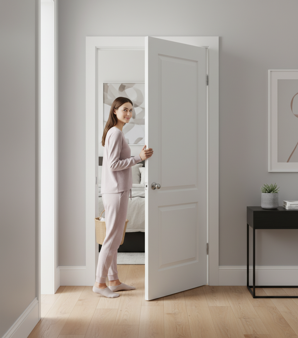 Premium White Moulded 2 Panel Internal Door with Elegant Design and FSC Certification
