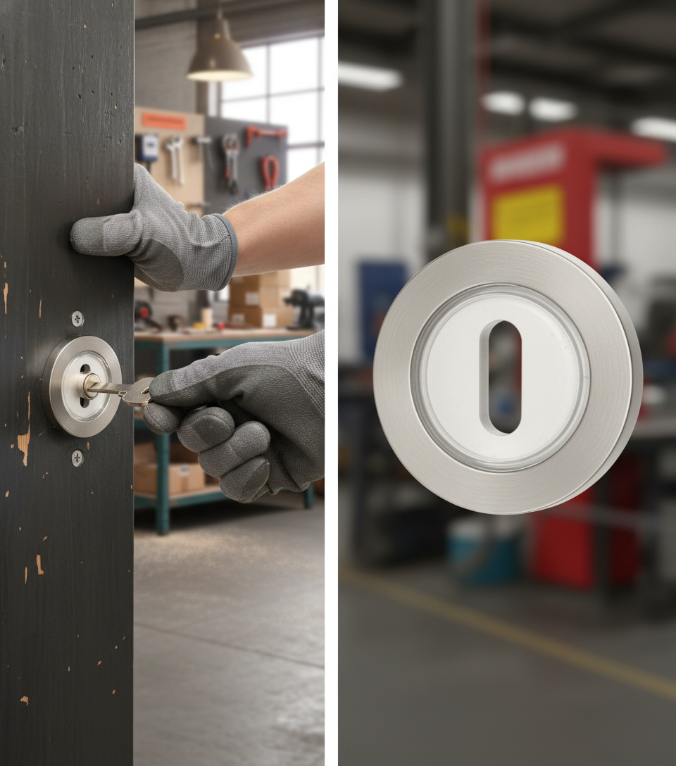 Premium Escutcheon for Lever Handle - Conceal Fixed with Euro Profile Option - High-Quality Professional Grade for Industrial and Commercial Applic...