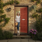 Premium Custom Made 8 Panel External Door - Solid Merbau Hardwood, 44mm Thickness, Choose Your RAL Colour