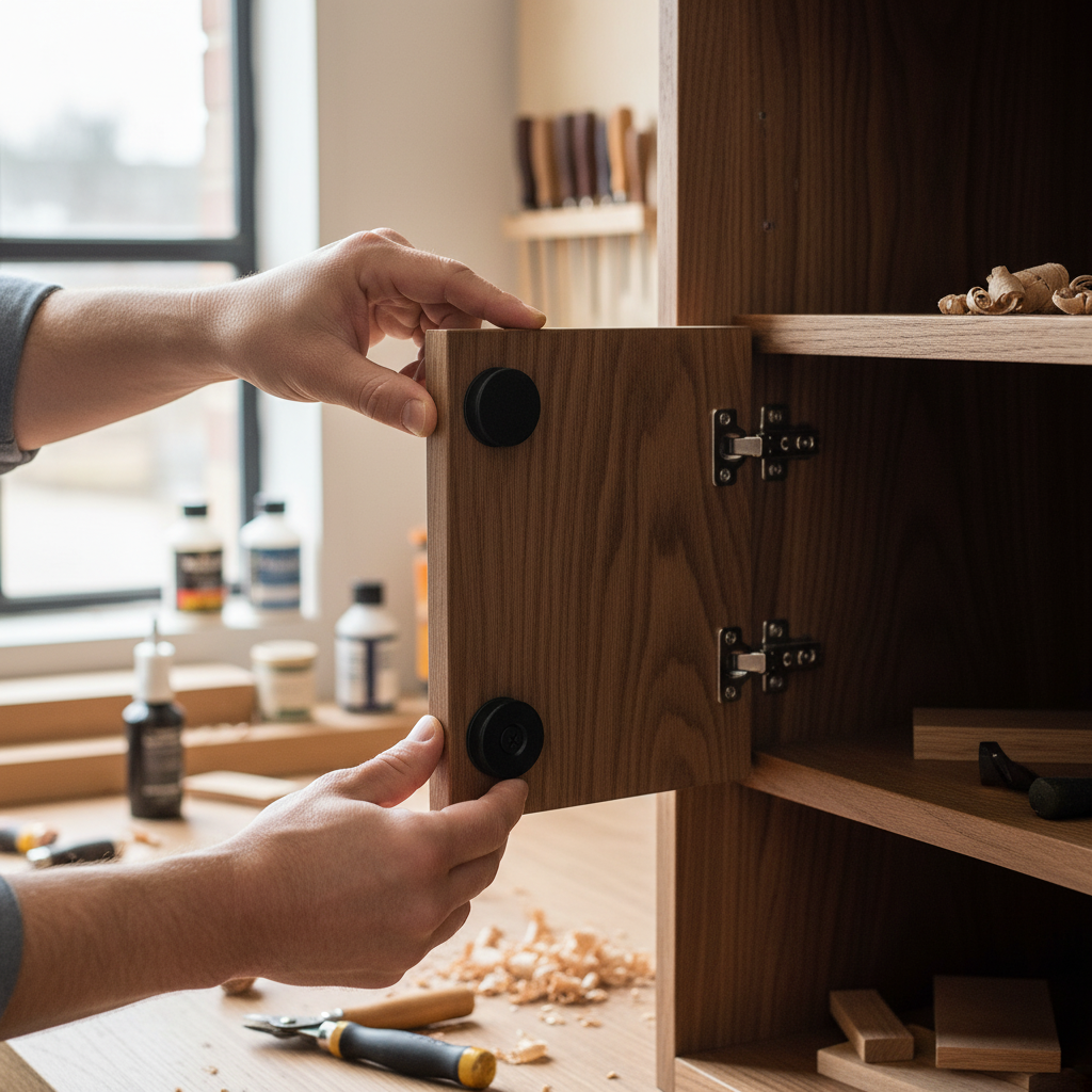 Premium 24mm Flush Mounted Countersunk Magnetic Catch for Secure Door Closure - High-Quality Professional Grade for Industrial and Commercial Appli...