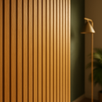 Acoustic Wall Panelling in Golden Oak Finish - detail view