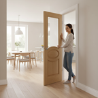 Premium Custom Made Clear Glazed Oak Door with Raised Mouldings for Timeless Interior Design