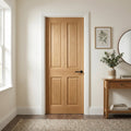 FD30 Fire Door, Internal, Oak, Unfinished, Made-to-Measure, Victorian, Solid Core