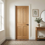 FD30 Fire Door, Internal, Oak, Unfinished, Made-to-Measure, Victorian, Solid Core