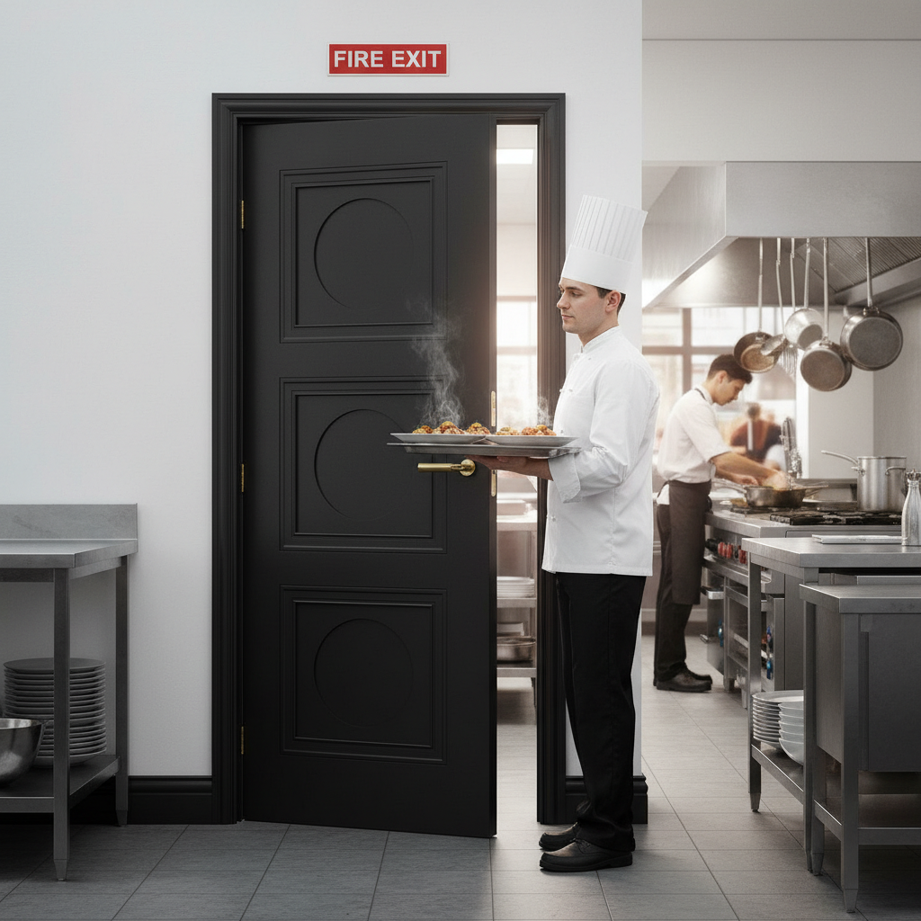 Premium 3 Panel Internal Fire Door with Solid Timber Construction and Bolection Moulds for Stylish Home Interiors