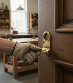 Premium Rope Edge Cylinder Pull in Traditional Georgian Style for Secure Closure