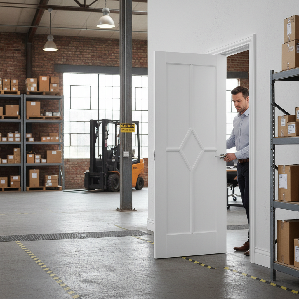 Premium White Primed Internal Door with Decorative Beading and Engineered Construction for Strength and Style