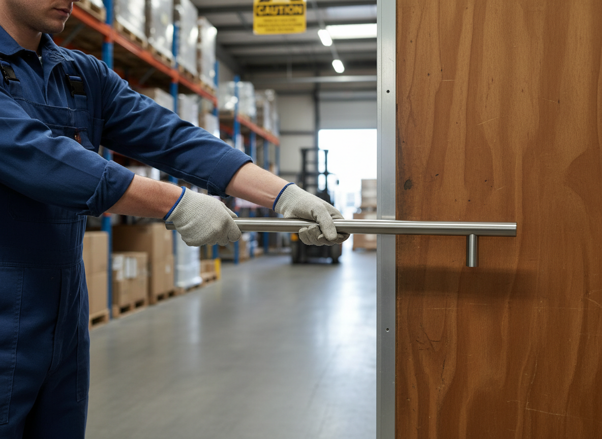 Premium Satin Stainless Steel T Bar Pull Handle 1200mm - Modern Design with 10 Year Mechanical Guarantee