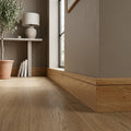 Fully Finished Oak Grooved Skirting Board 2.4m x 125mm x 18mm