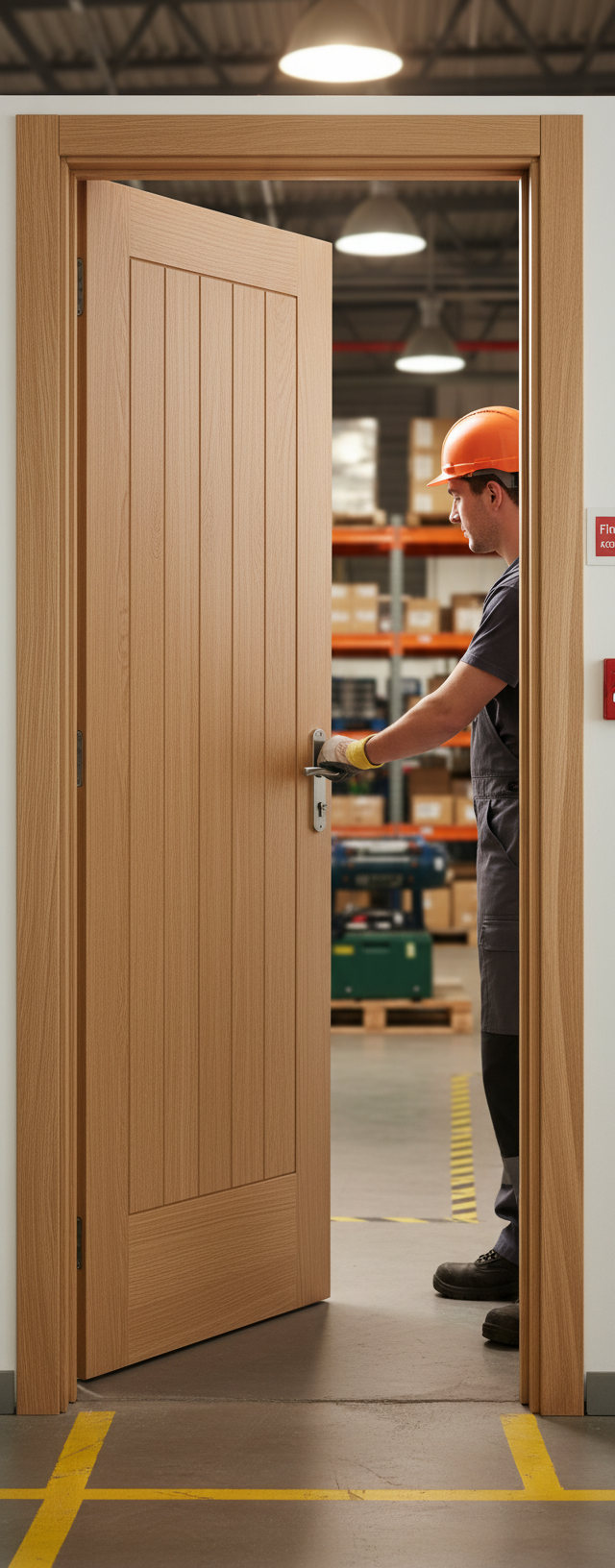Premium Internal Oak Fire Door FD30 Fully Finished, Versatile Design for Various Interiors