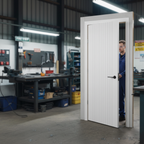 Premium White Laminate Fire Door with Easy Trim Edge Banding for Modern Interiors