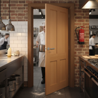 Premium Victorian Shaker 4 Panel Fire Door with Clean Edges and No Beading for Modern Homes