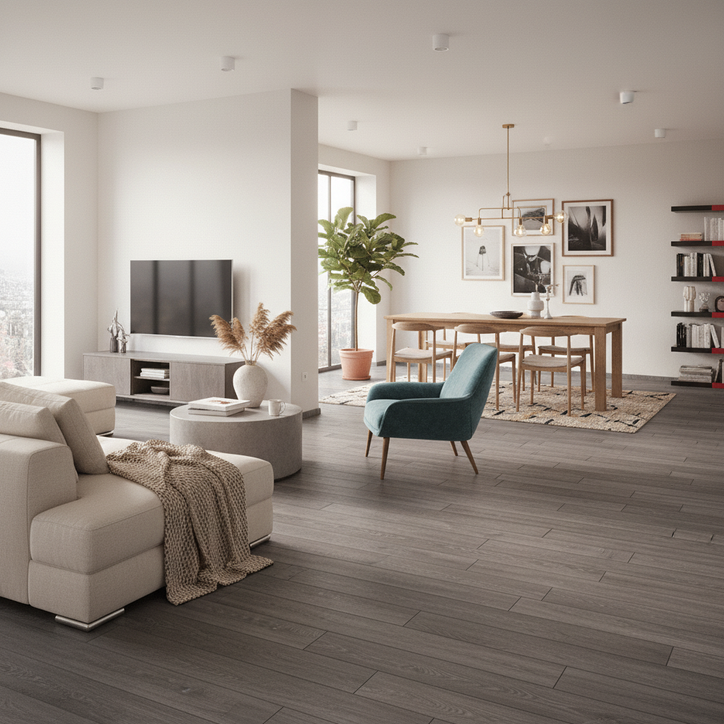 Premium 8mm Heavy Duty Laminate Flooring with Water-Resistant Surface for Moisture Protection