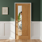 Fully Finished Internal Clear Glass Door with Offset Design for Custom Sizes and Easy Installation - Image 2