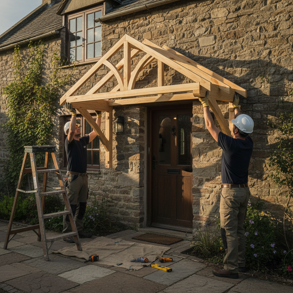 Premium 1600mm Porch Canopy - Classic Apex Design with Customization Options and Lifetime Guarantee