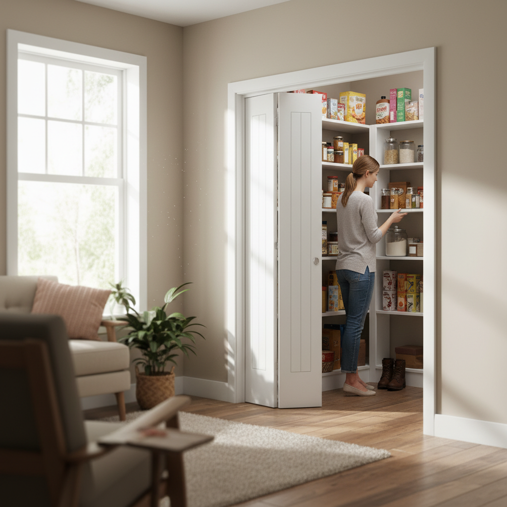 Premium White Primed Bifold Door with Complete Fitting Track for On-Site Finishing