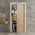 Premium Made-to-Measure FD30 Fire Door with Oak Veneer Finish - 30 Minutes Fire Resistance and Custom Sizing