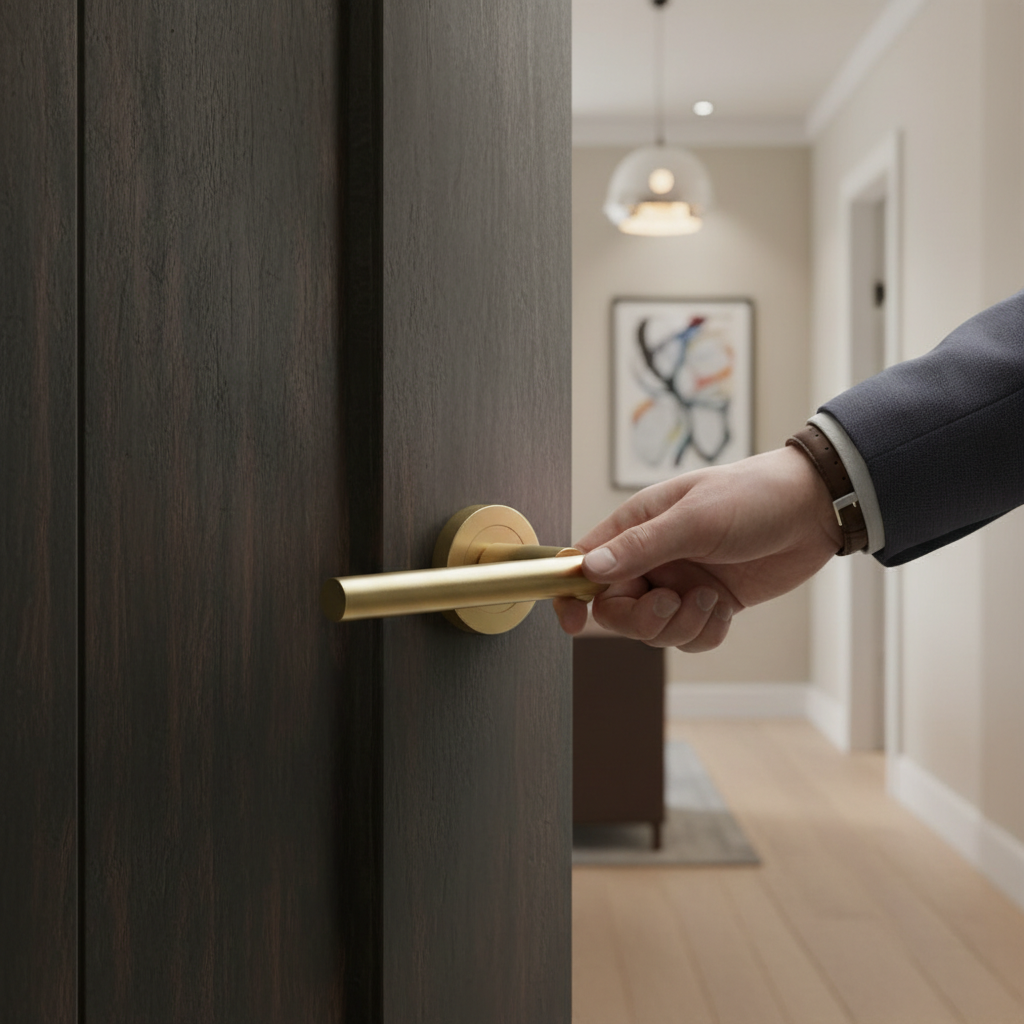 Premium Modern Door Handle Pack with Satin Brass Finish - Durable and Stylish Upgrade for Home Hardware