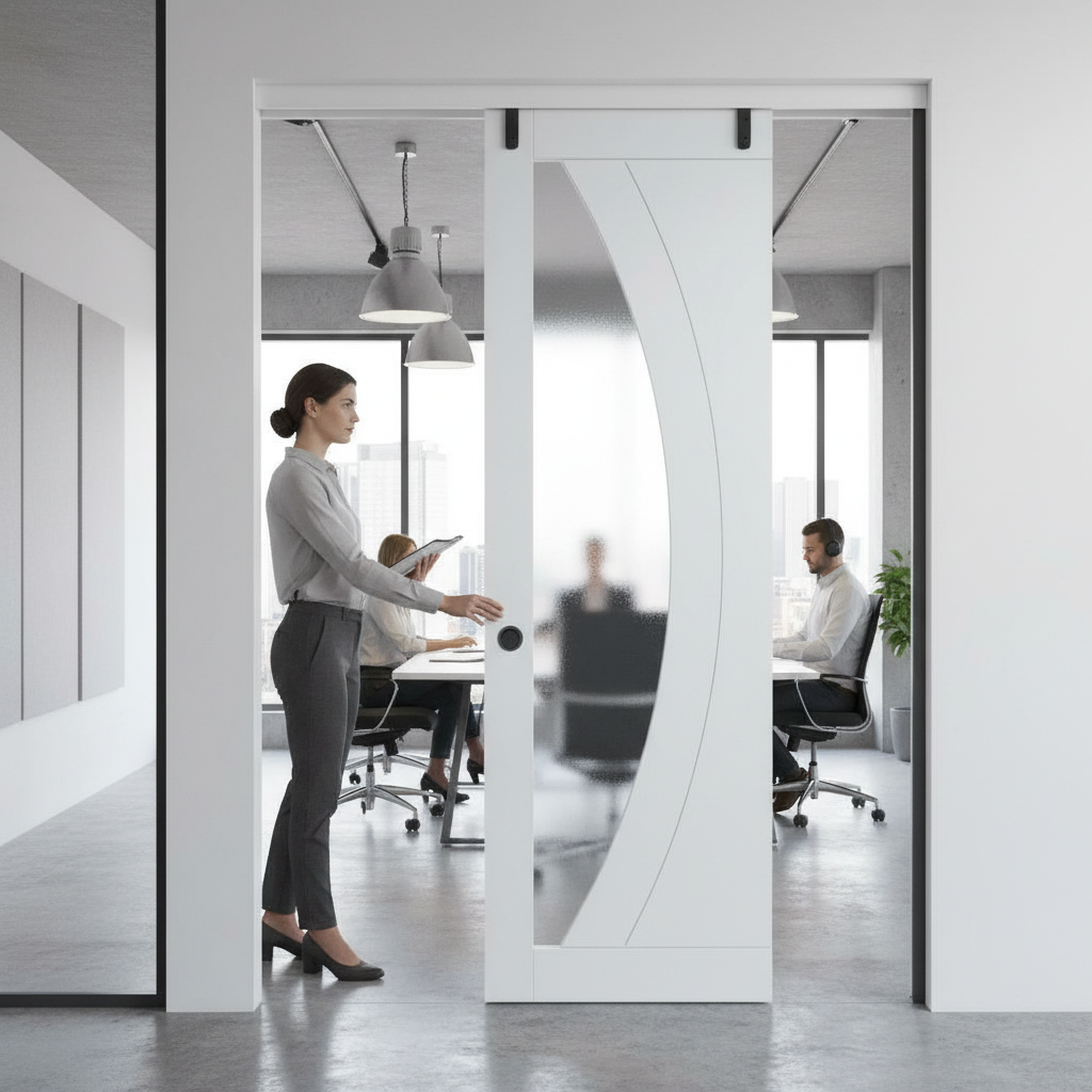 Premium Fire Rated Pocket Door System with Galvanised Steel Frame and Adjustable Jambs for Seamless Installation