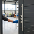 Premium Circular Autolock External Pull Handle Set - 900mm Satin Stainless Steel for Enhanced Security and Style