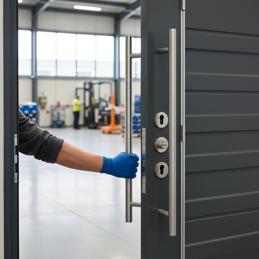 Premium Circular Autolock External Pull Handle Set - 900mm Satin Stainless Steel for Enhanced Security and Style