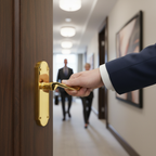 Premium Lever Handle on Backplate with Bathroom Turn and Keyhole Option for Versatile Functionality