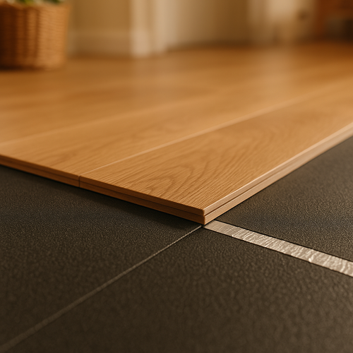 5mm Laminate & Real Wood Underlay Sheet in TimberTech Finish - detail view