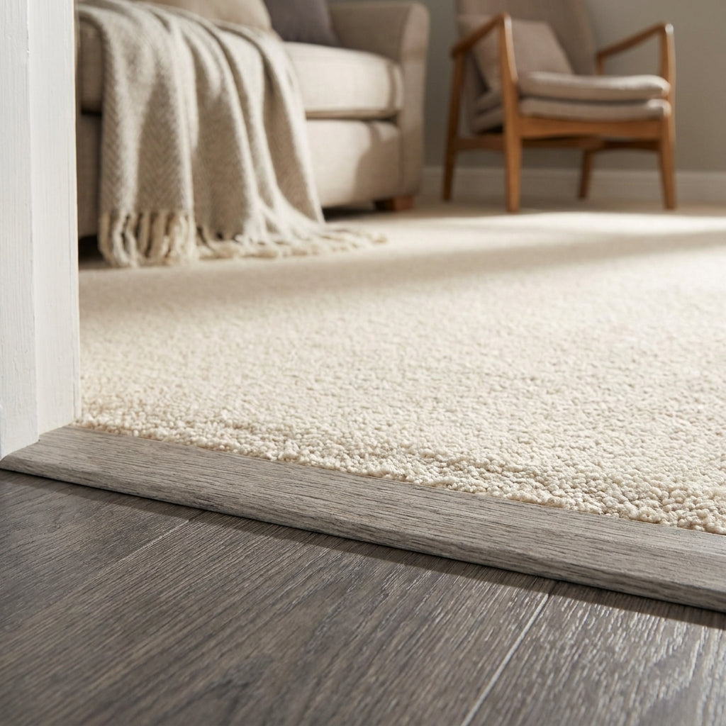 1m Medium Grey Laminate Adapting Door Profile 1000 x 12 x 45mm - detail view