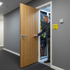 Premium Internal FD30 Fire Door with Wenge Inlays - Oak Veneer, Pre-Finished, 30 Minutes Fire Rated