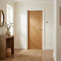 Internal Oak Door, Fully Finished, Solid Engineered Core, Monza Design