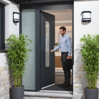 Premium Glazed Composite External Door in Grey with Low Maintenance Features and Adjustable Sizing Options