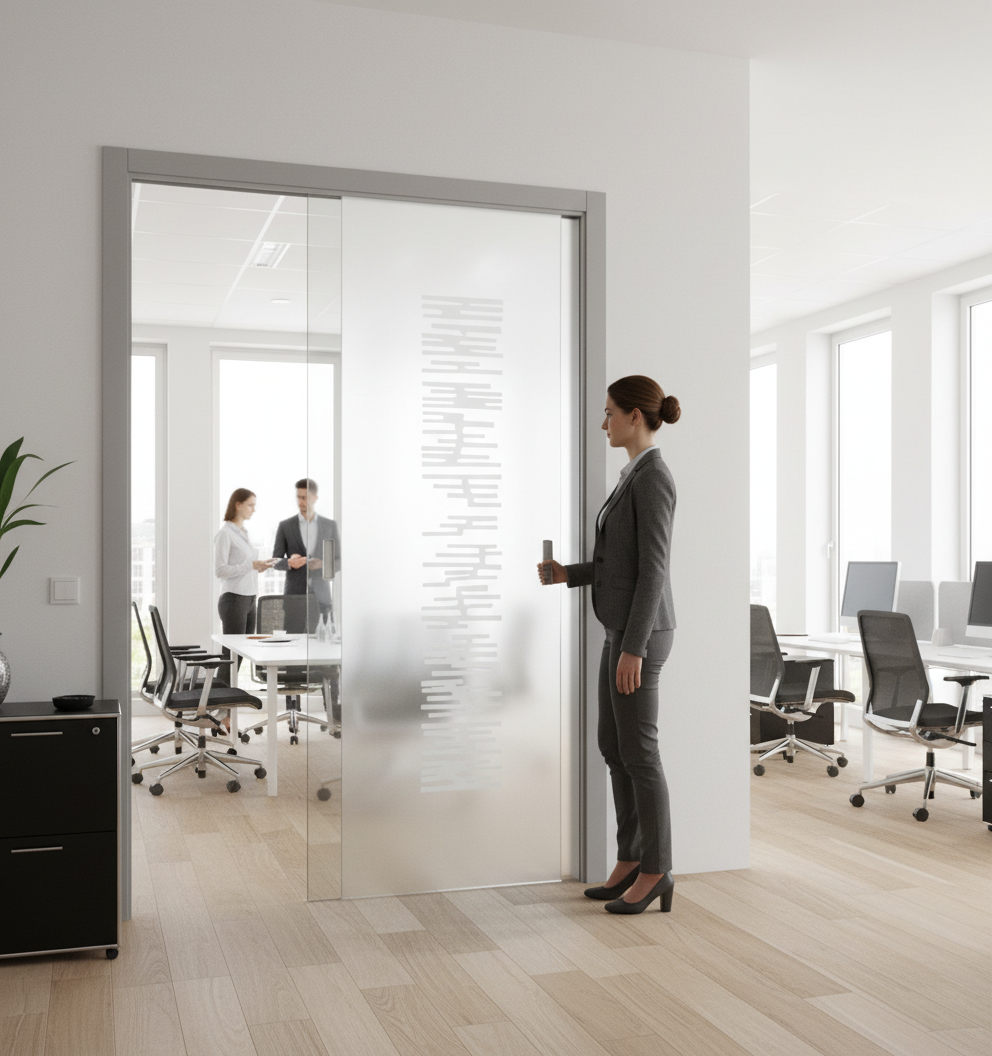 Premium Frameless Satin Glass Door with 100mm Jambs and Easy-Clean Finish - Custom Sizes Available