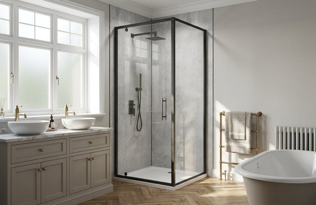 2440mm Waterproof Wall Panelling in Jurassic Silver - Alloy Construction