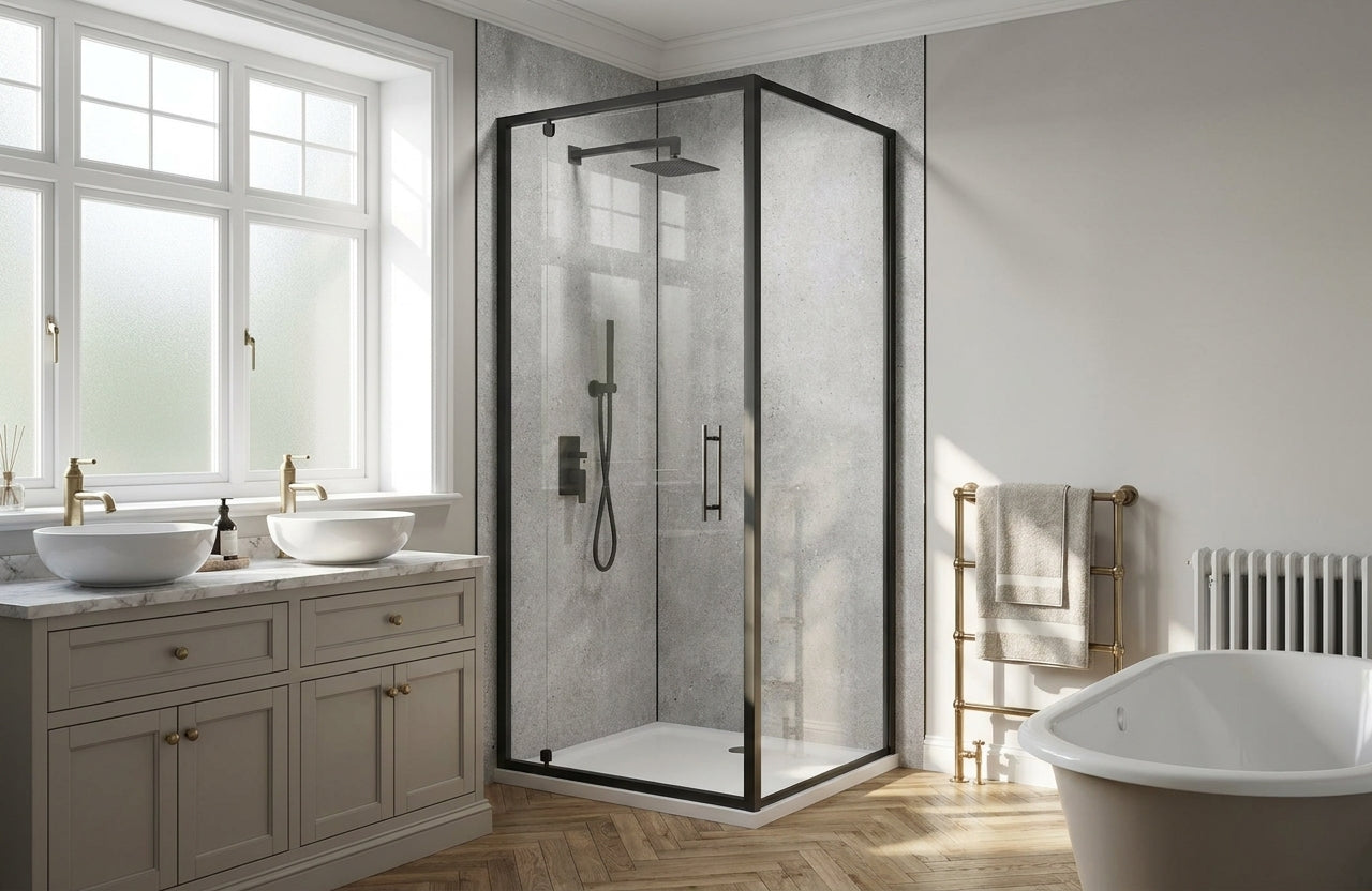 2440mm Waterproof Wall Panelling in Jurassic Silver - Alloy Construction
