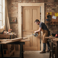 Premium Fully Finished Rustic Oak Victorian Internal 4 Panel Door - Ideal for Contemporary Spaces