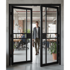 Premium Industrial Style Fully Finished Door Pair in Black or White with Solid MDF Panels and Robust Construction