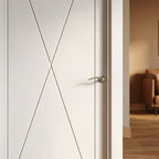 Internal White Door Primed Finish with Semi-Solid Core - Alexa Design - detail view