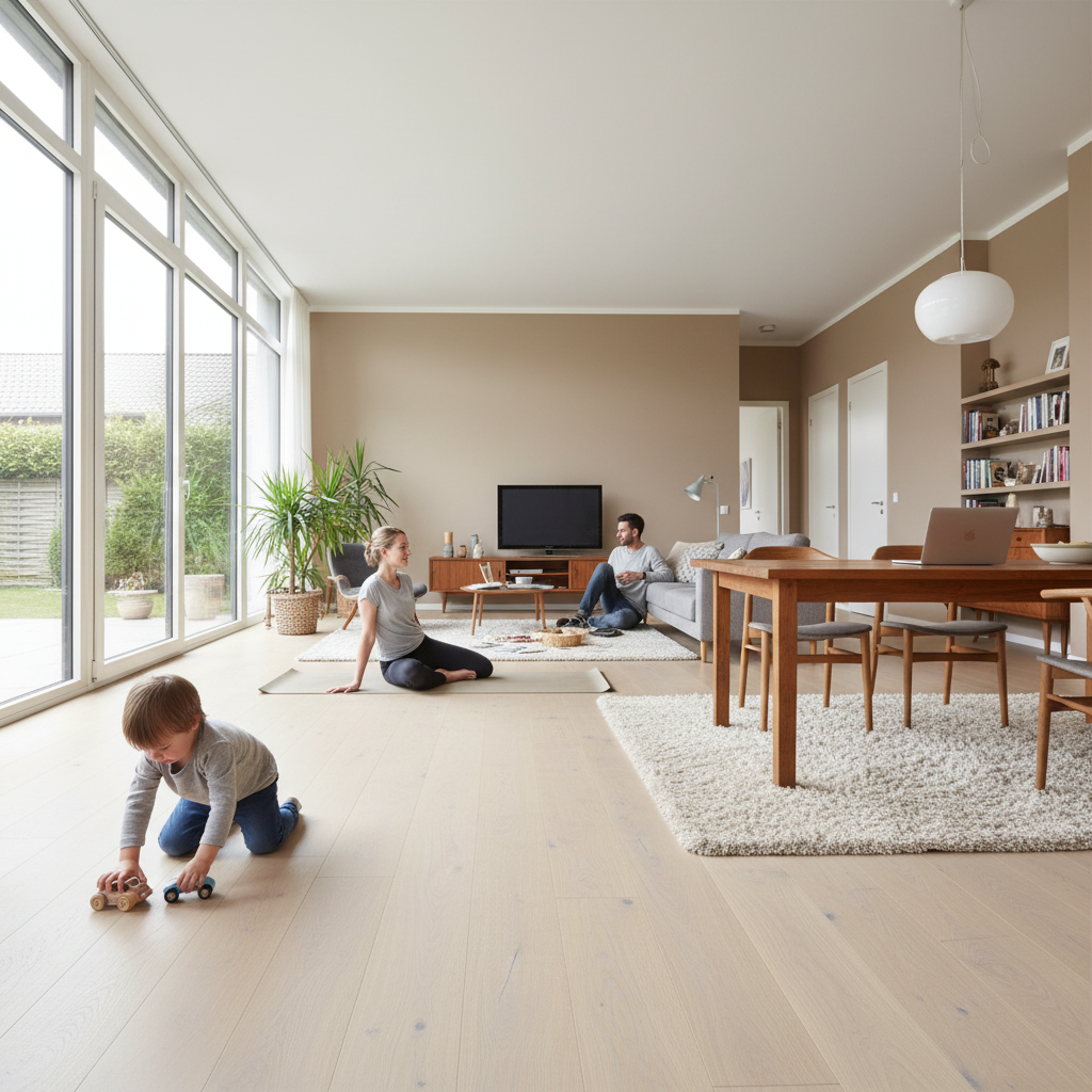 Premium 14mm Light Brushed Engineered Real Wood Flooring - White Oak with UV Lacquer Finish for Durability and Style