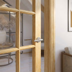 Internal Clear Pine Door Unfinished with Clear Glass SA 15 - detail view