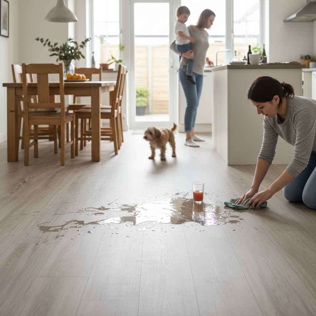 Premium 8mm Water-Resistant Laminate Flooring with Oak Effect for Stylish Interiors
