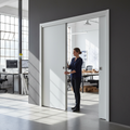 Premium Double Telescopic Pocket Door System with Timber Lining Kit and Maintenance-Free Track for Space Saving Solutions